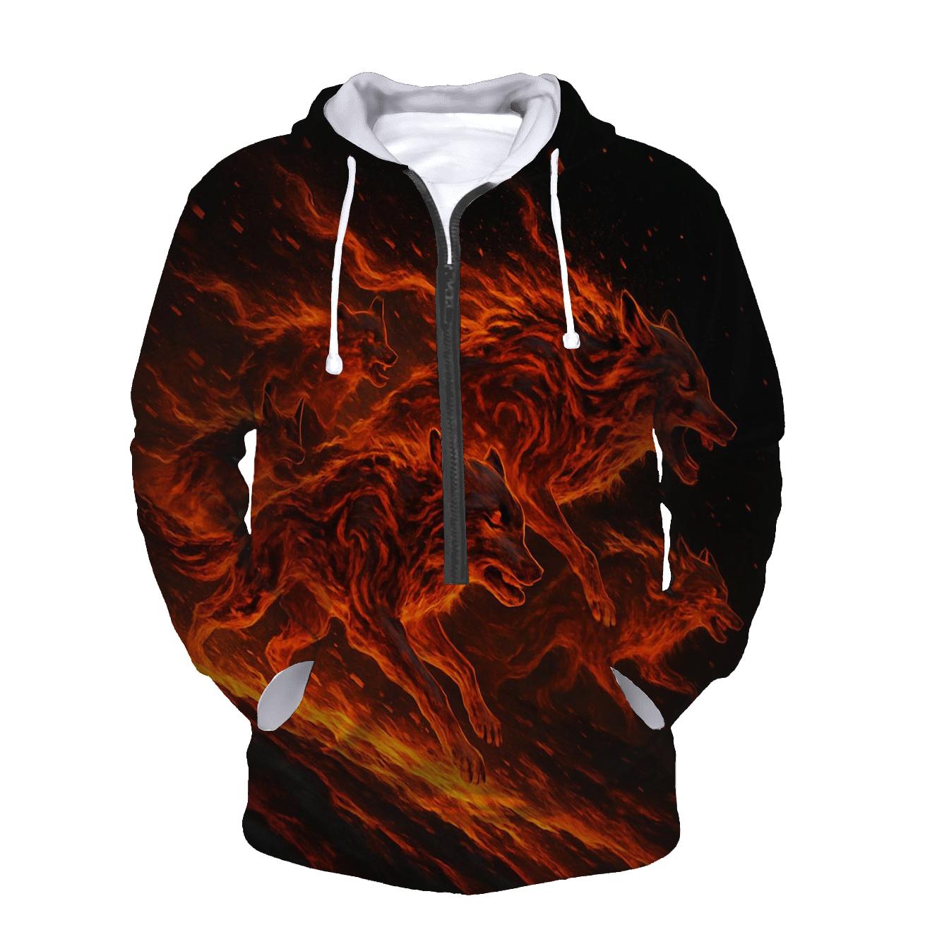 Volcanic Pack Uprising printed hoodies