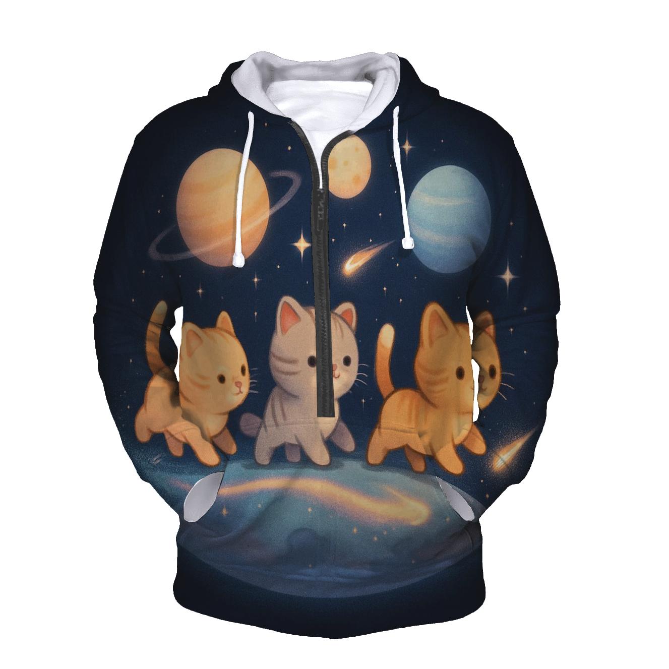 Cosmic Kitten Planet Parade printed hoodies