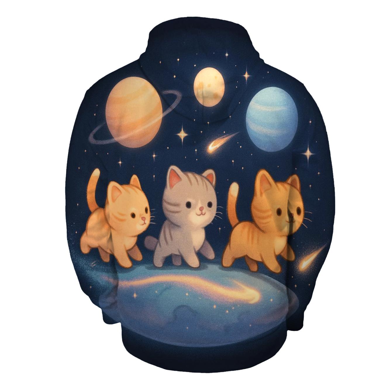 Cosmic Kitten Planet Parade printed hoodies