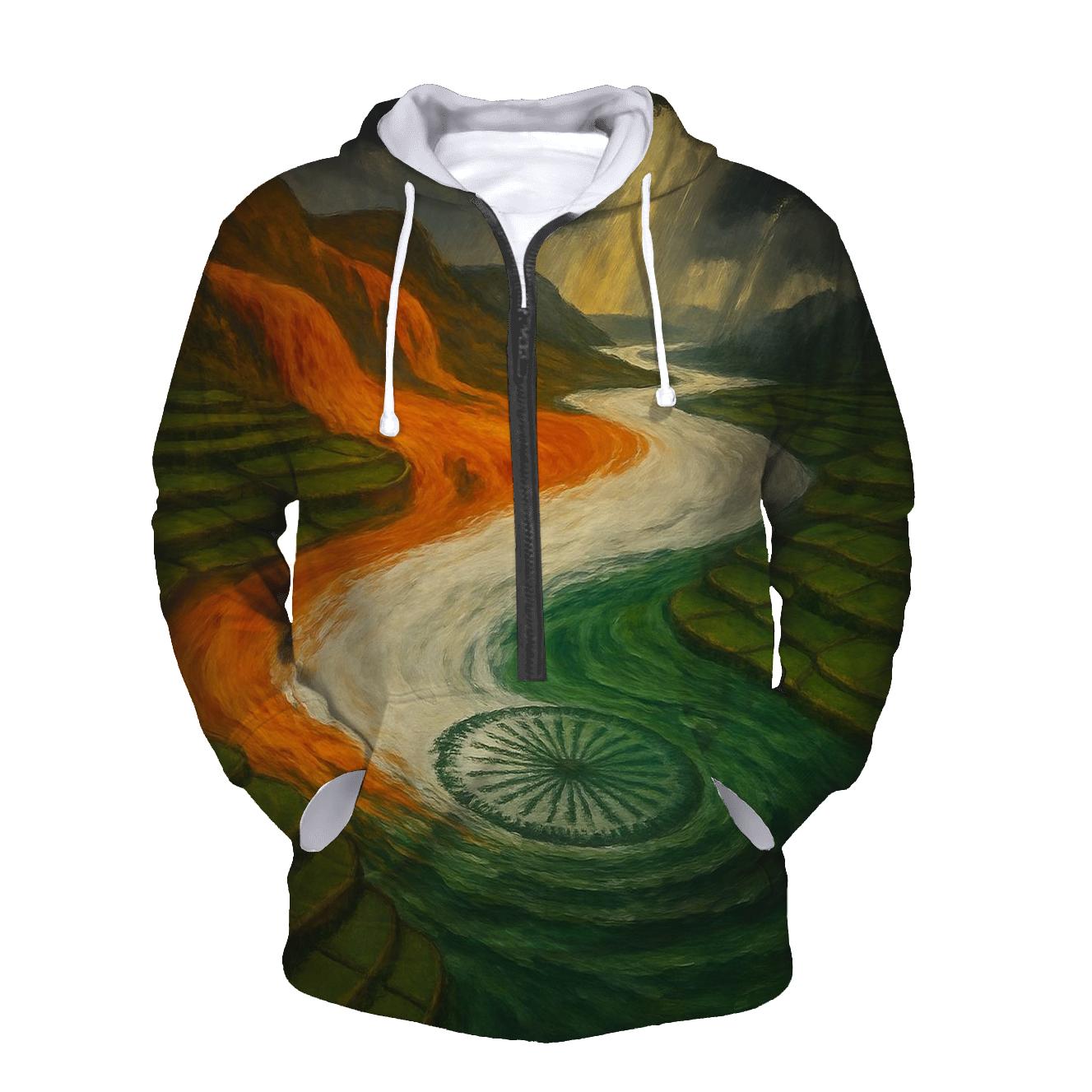 Indian Monsoon Flag River hoodie trends