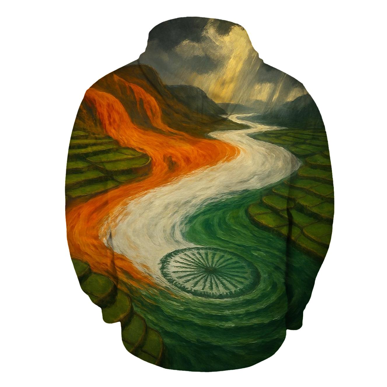 Indian Monsoon Flag River hoodie trends