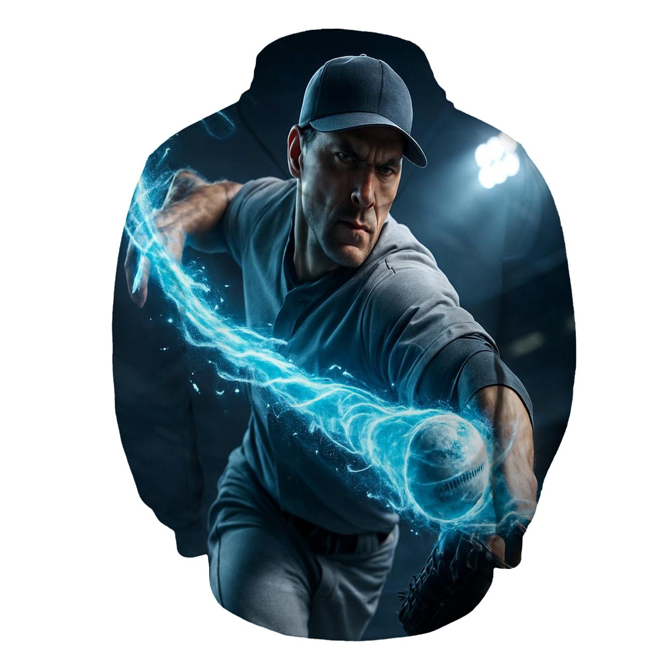 Icy Blue Strikeout Storm pullover hoodies