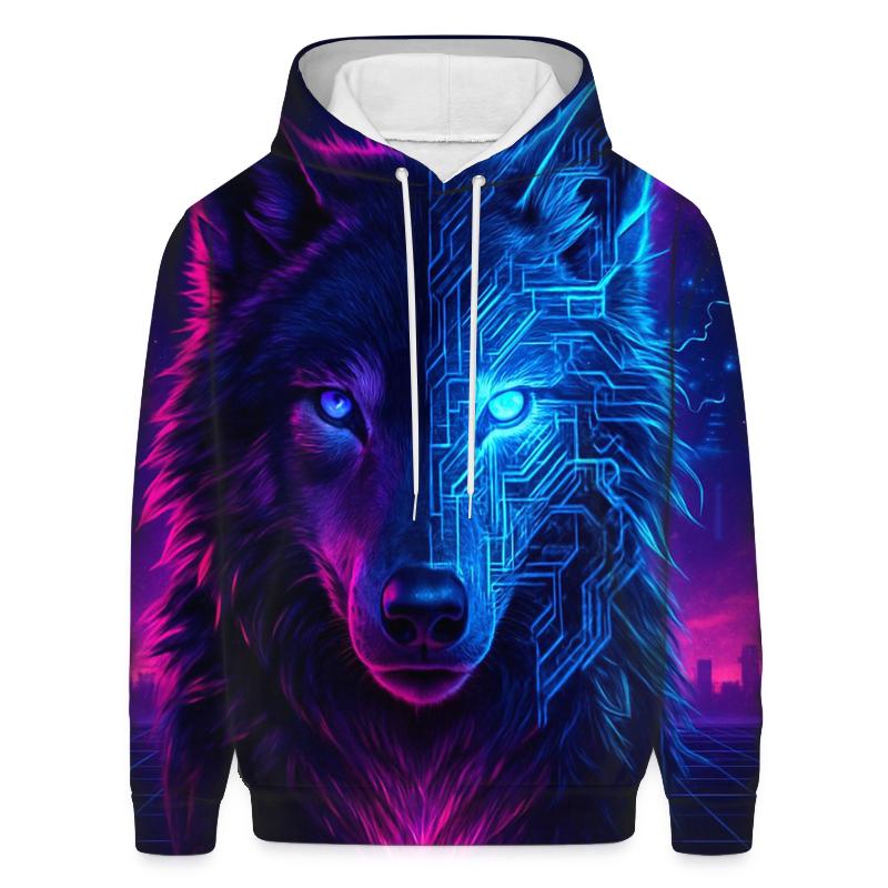 Lunar Circuit Wolf custom hoodies