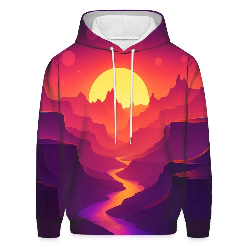 Sunset Over Neon Canyon heavyweight hoodies