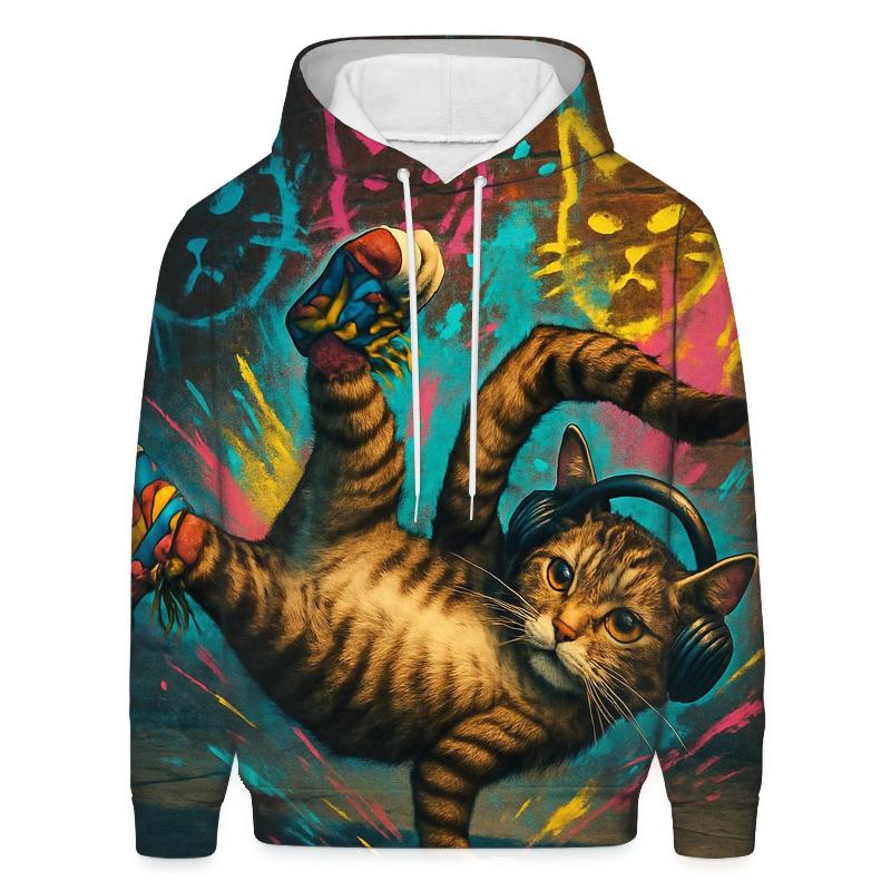 Graffiti Alley Breakdance Cat custom hoodies