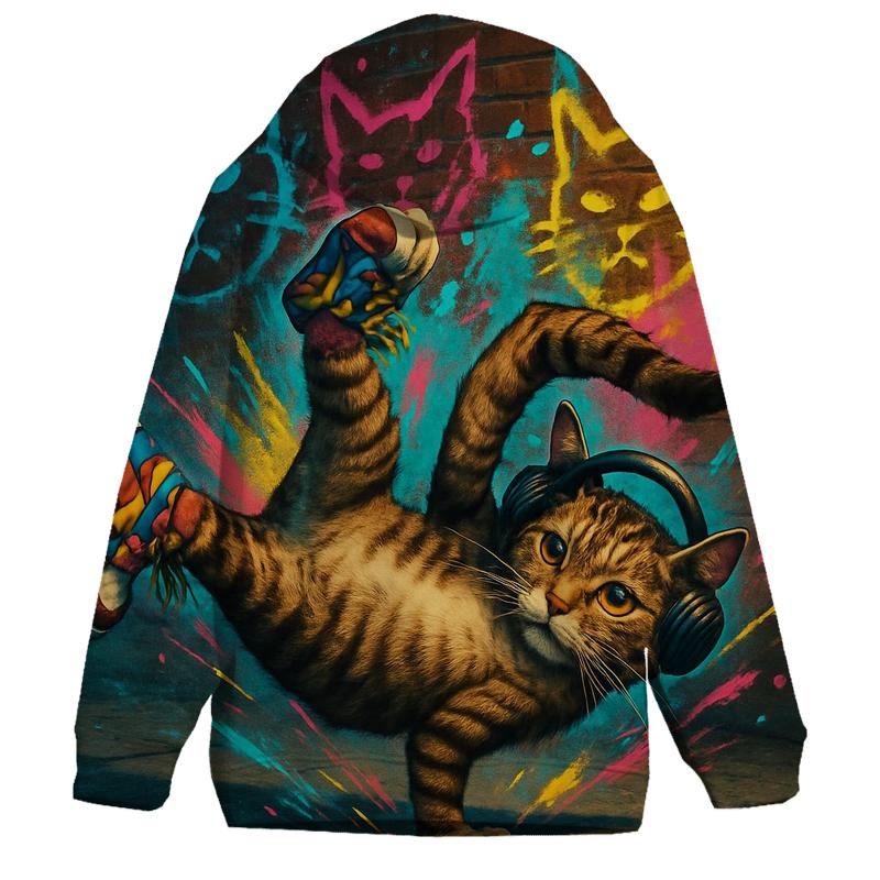 Graffiti Alley Breakdance Cat custom hoodies