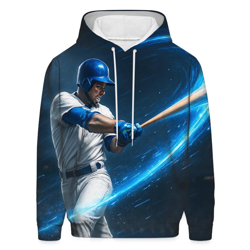 Blue Comet Power Swing embroidered hoodies