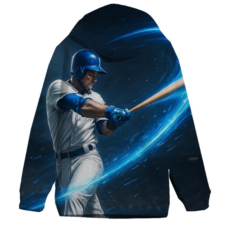 Blue Comet Power Swing embroidered hoodies