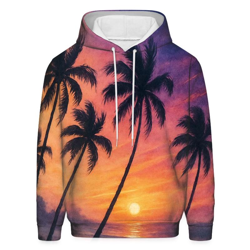 Whispering Palms At Ember Shore premium hoodies