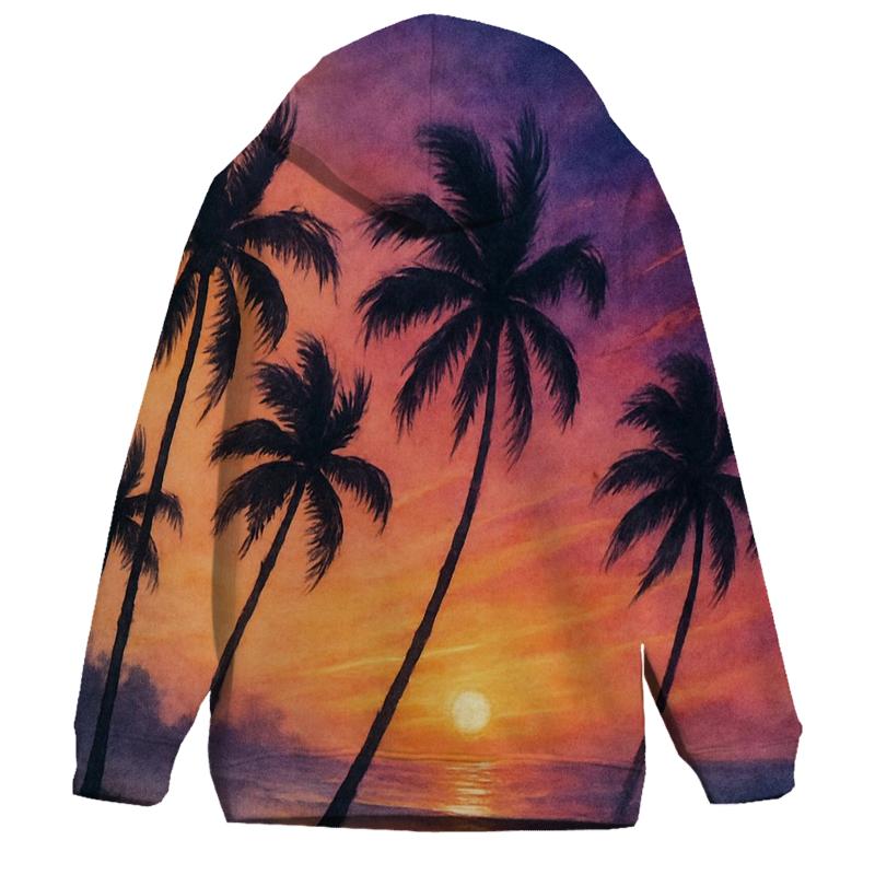 Whispering Palms At Ember Shore premium hoodies