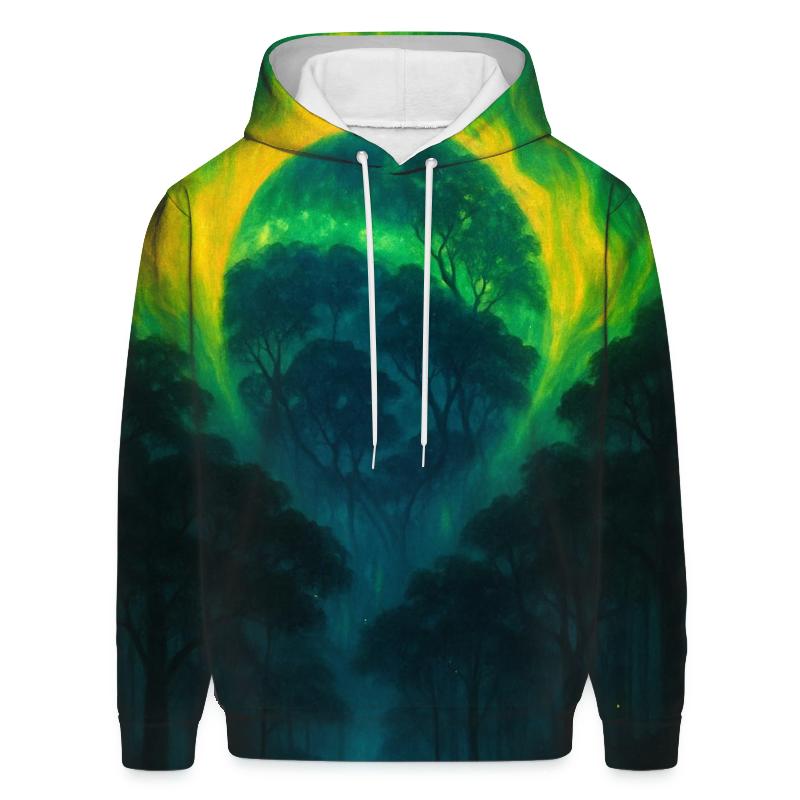 Brazilian Rainforest Flag Aurora lightweight hoodies