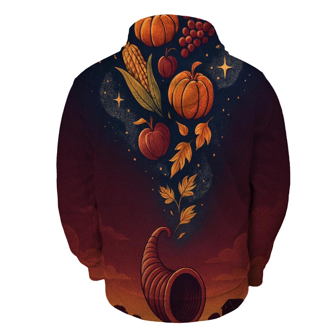 Celestial Cornucopia Spiral printed hoodies