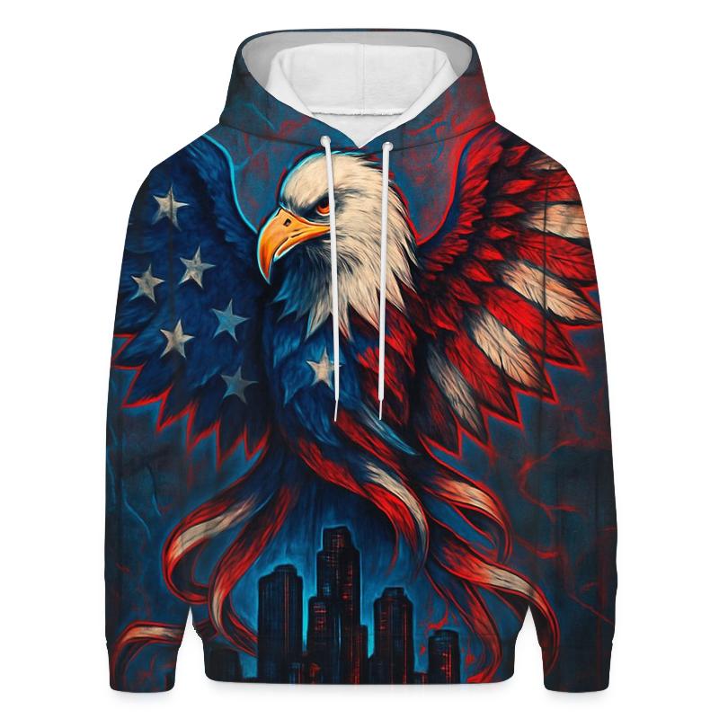 Urban Eagle Skyline Banner premium hoodies