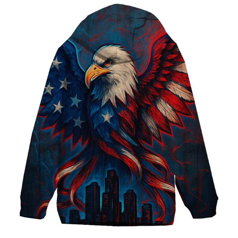 Urban Eagle Skyline Banner premium hoodies