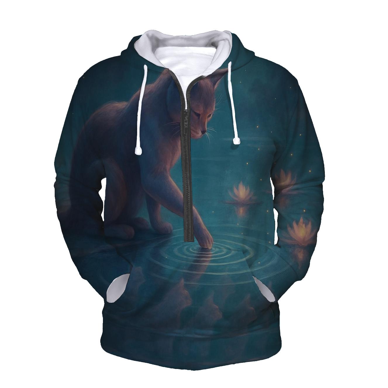 Crystal Pond Reflection Cats hoodie styles