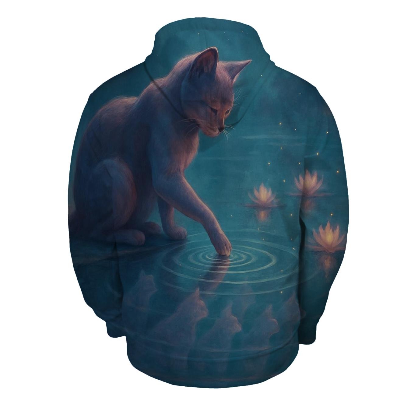 Crystal Pond Reflection Cats hoodie styles