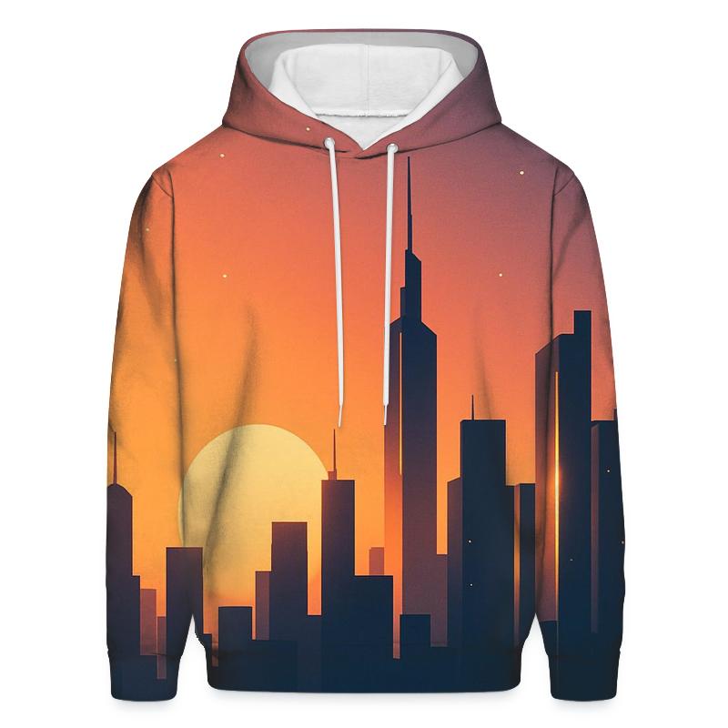 Skyline Echoes Of Gold designer hoodies
