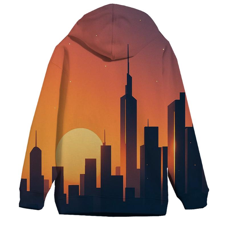 Skyline Echoes Of Gold designer hoodies