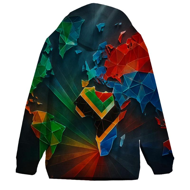 South African Prism Map Light hoodie styles