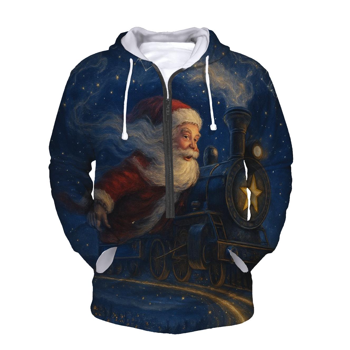 Galaxy Train Santa Express premium hoodies