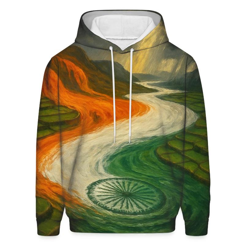Indian Monsoon Flag River hoodie styles