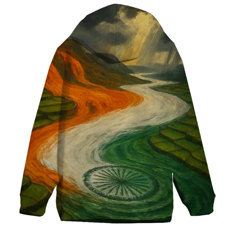 Indian Monsoon Flag River hoodie styles