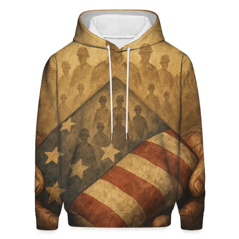 Echoes Of Service In The Folded Flag hoodie designs