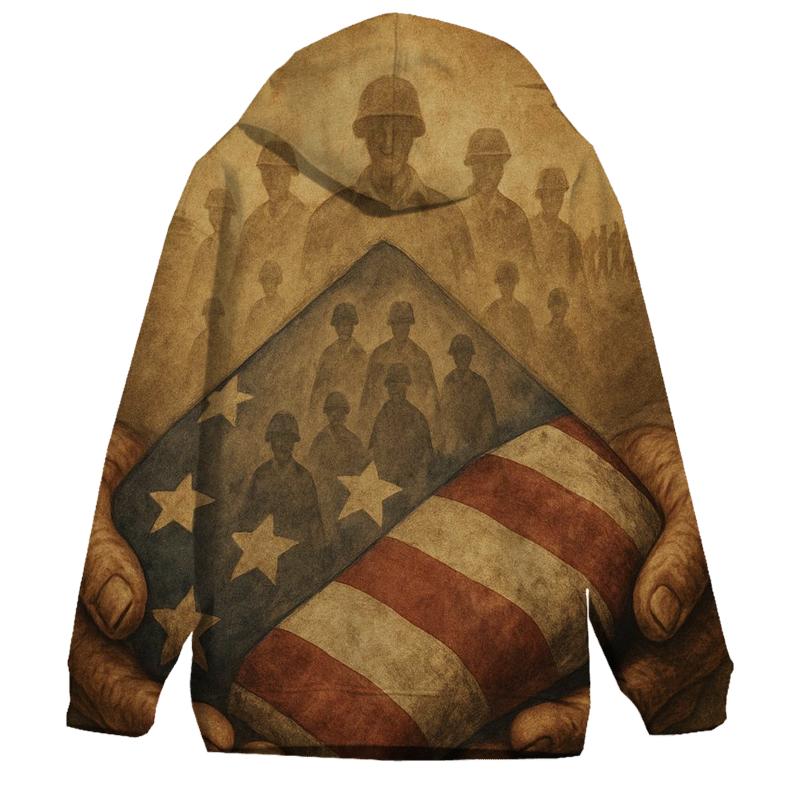 Echoes Of Service In The Folded Flag hoodie designs