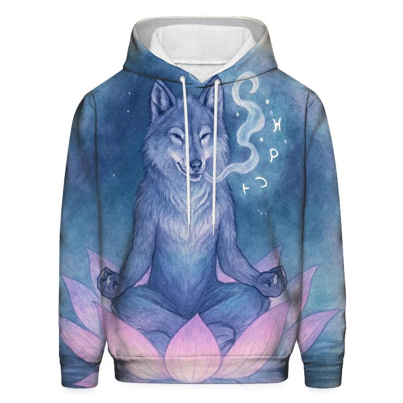 Mystic Lotus Wolf printed hoodies