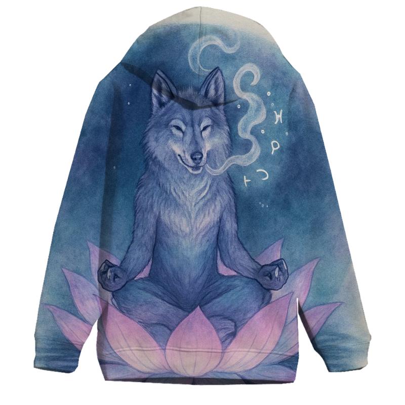 Mystic Lotus Wolf printed hoodies