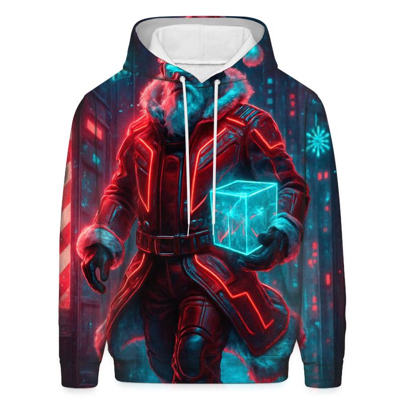 Cyber Neon Street Santa hoodie designs