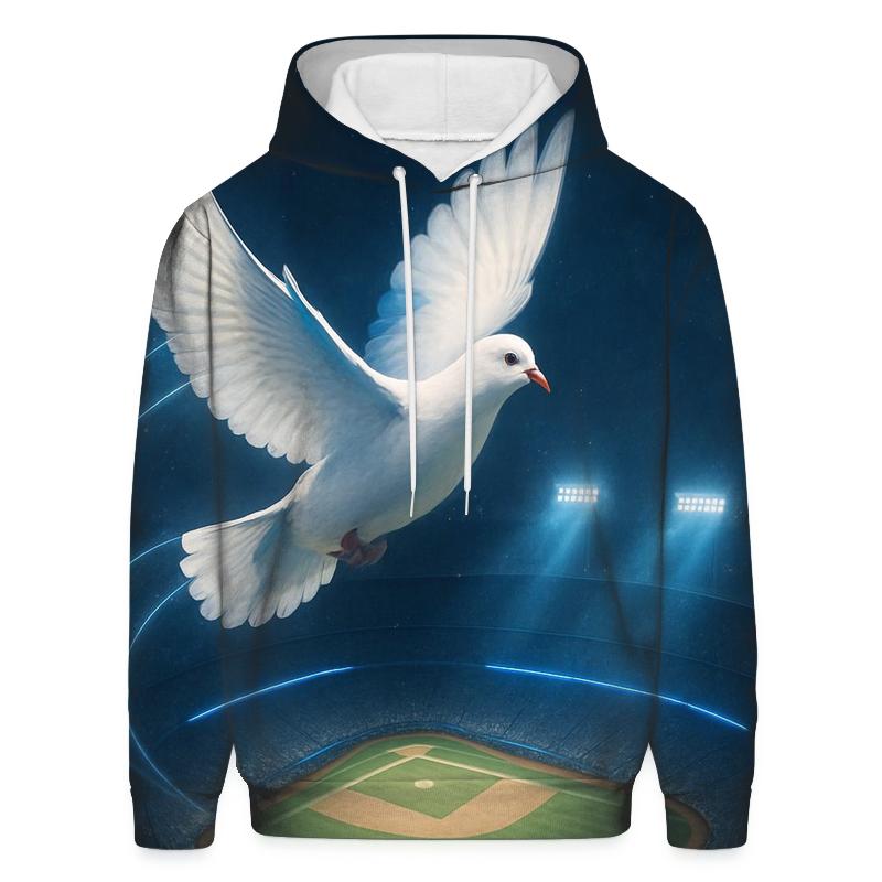 Rising Dove Over Night Game printed hoodies