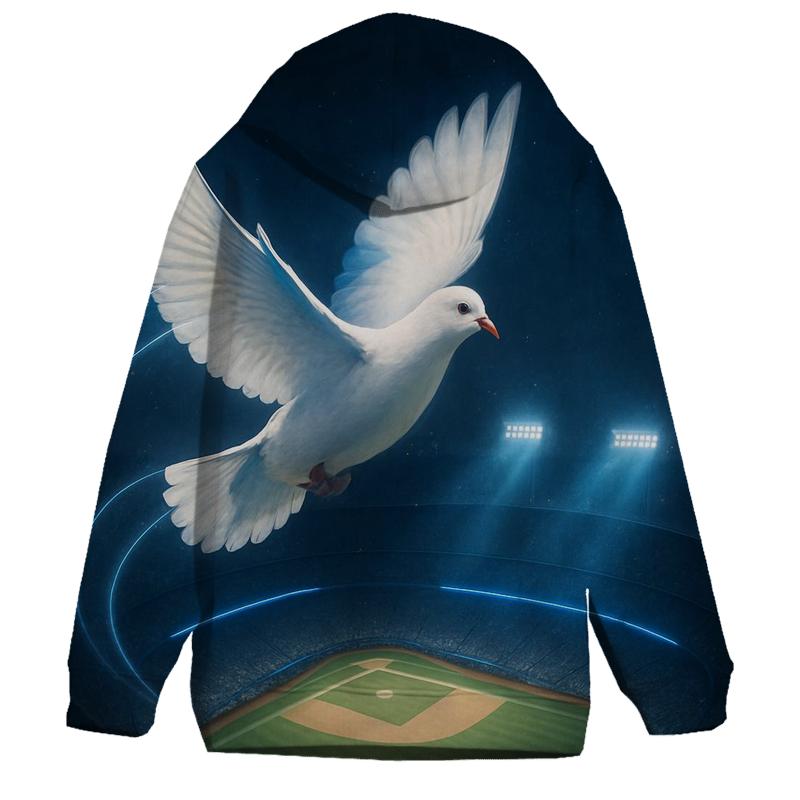 Rising Dove Over Night Game printed hoodies
