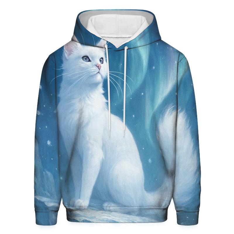 Aurora Glacier Guardian Cat hoodies fashion
