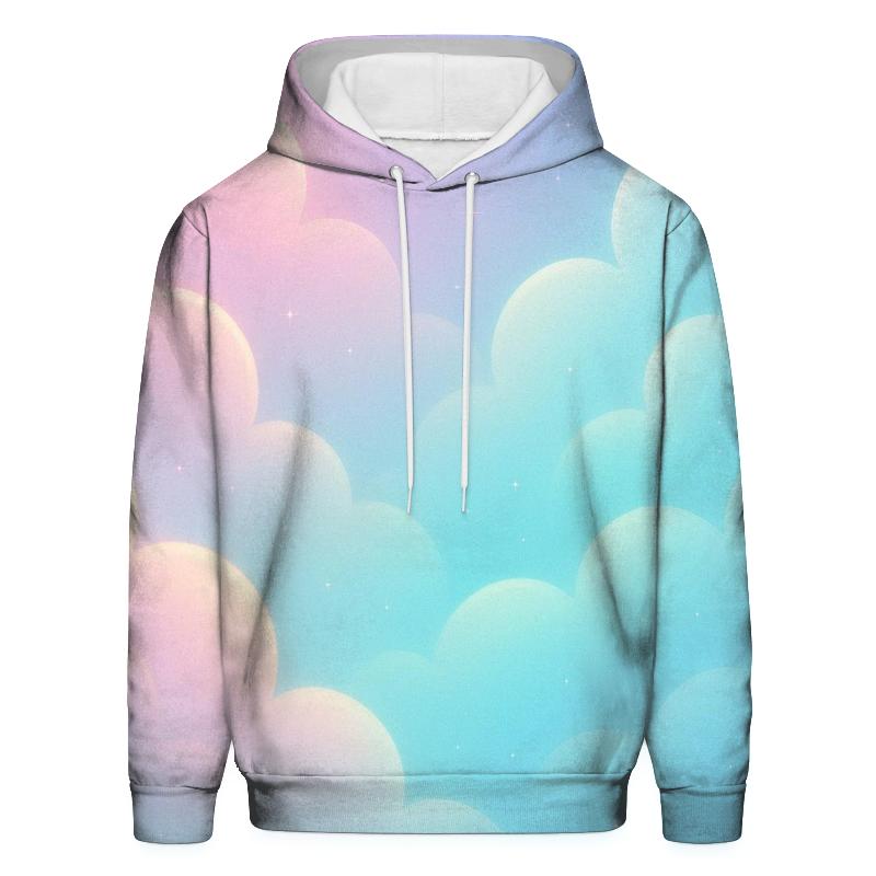 Pastel Cloud Currents graphic hoodies