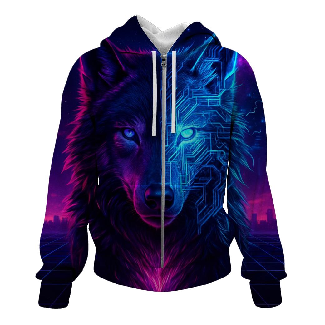Lunar Circuit Wolf hoodie trends