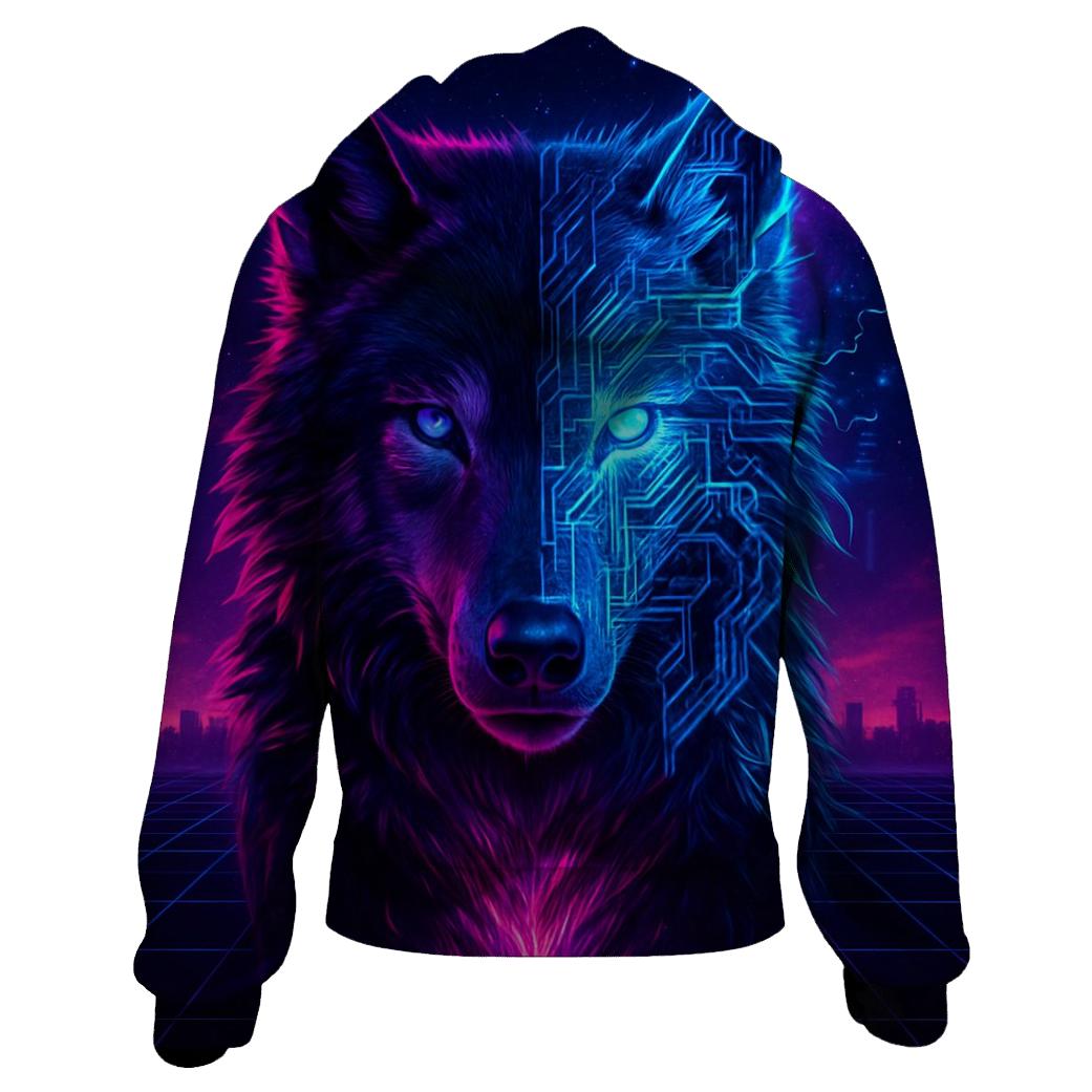 Lunar Circuit Wolf hoodie trends