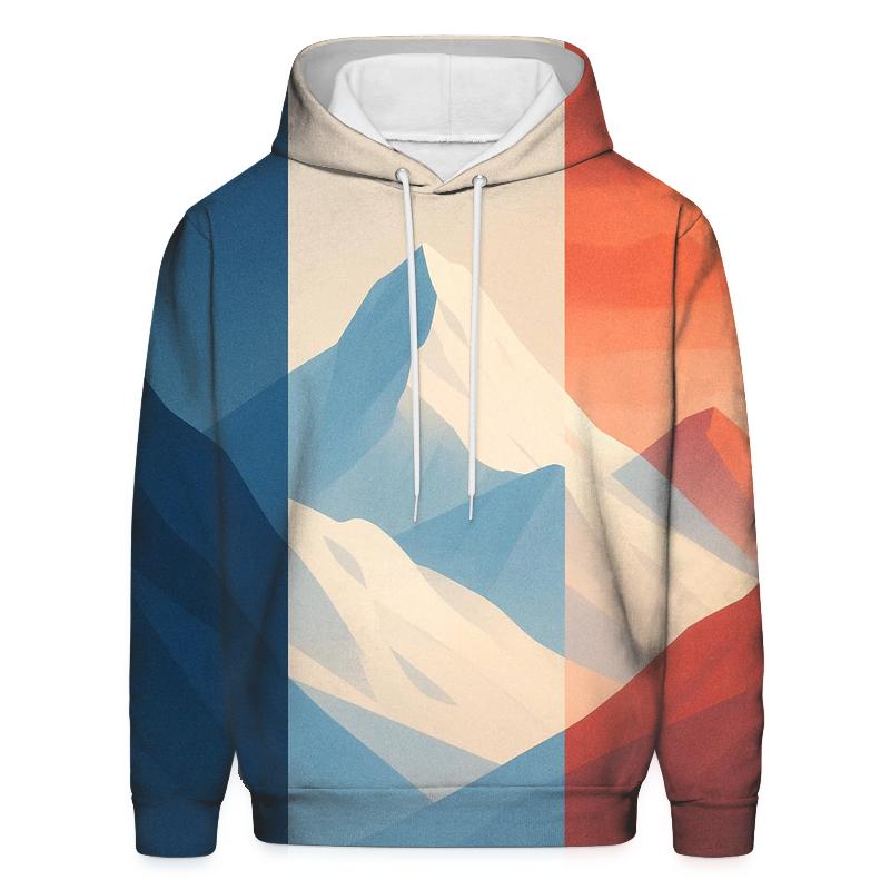 French Alpine Flag Clouds lightweight hoodies