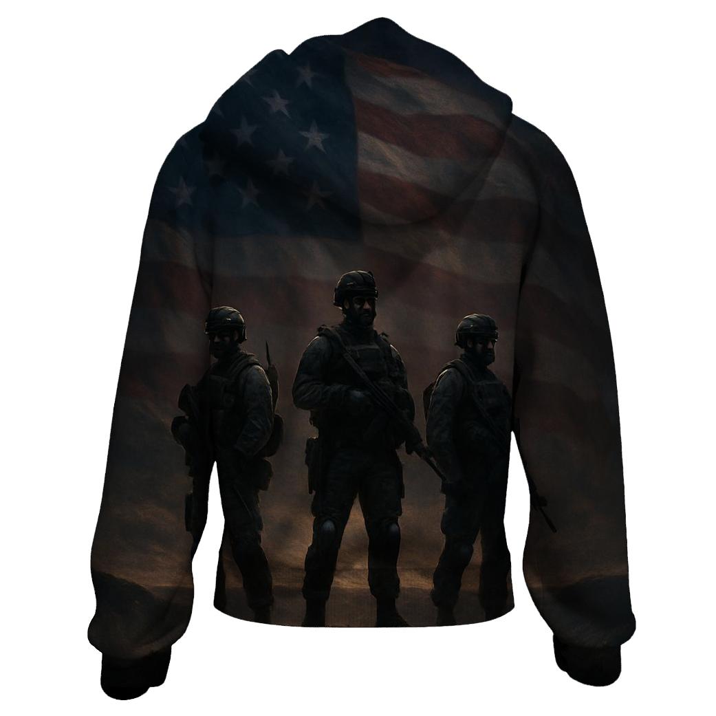 Guardians Of The Silent Flag zip-up hoodies