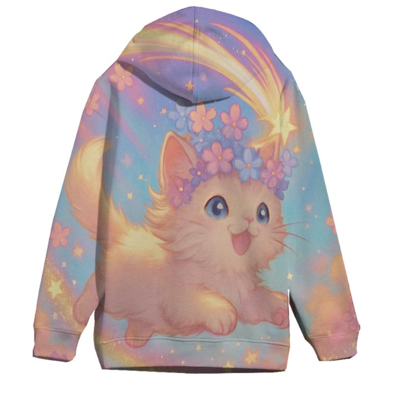 Flower Comet Crown Kitten hoodie styles