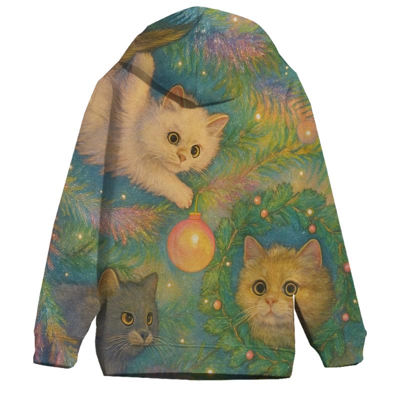 Christmas Cats Ornament Jungle pullover hoodies