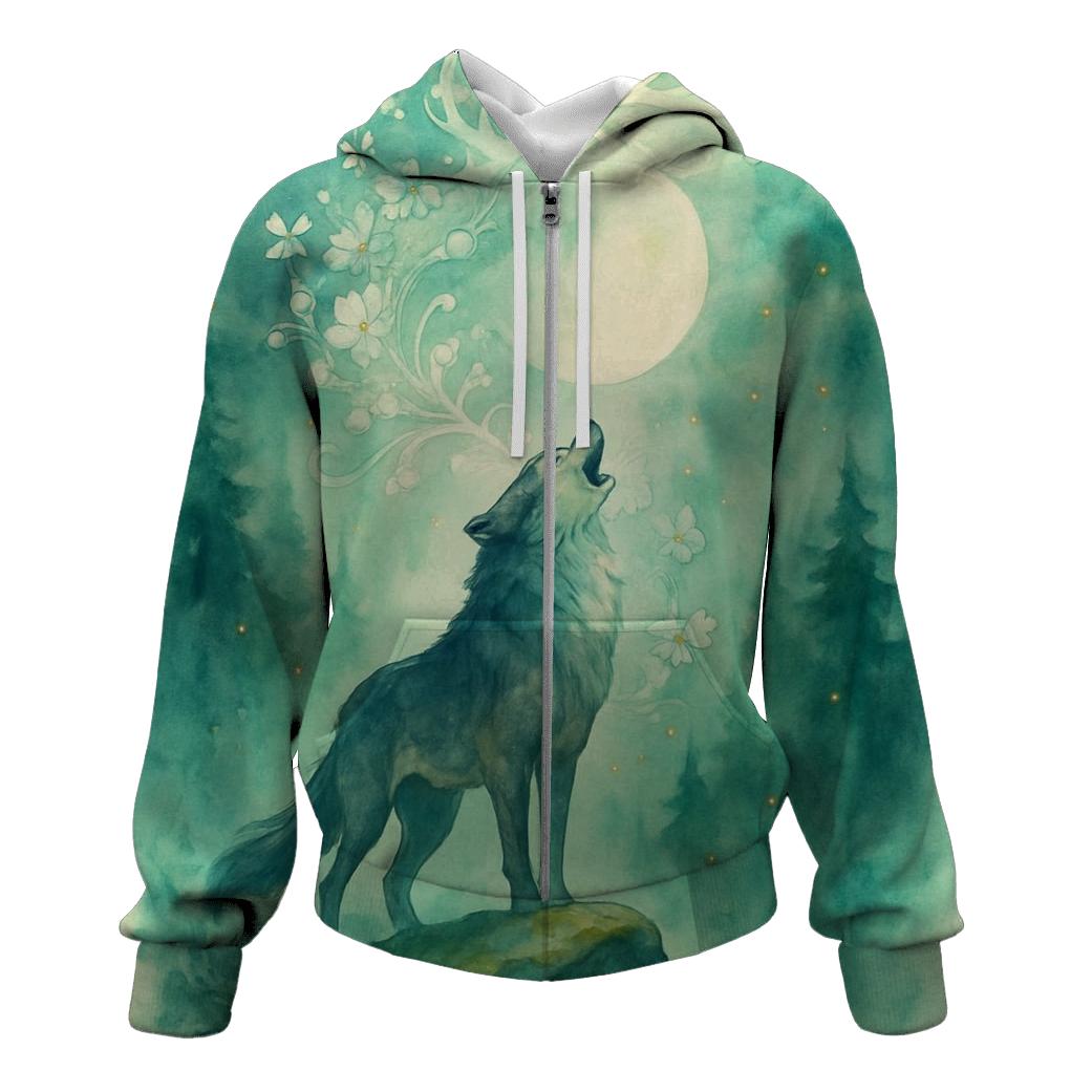 Forest Spirit Howl embroidered hoodies
