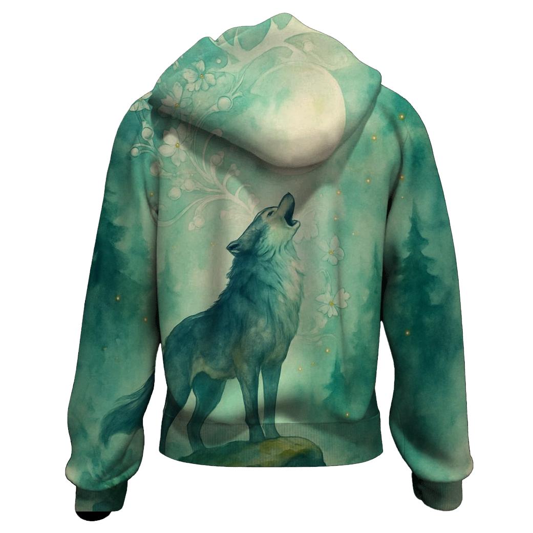 Forest Spirit Howl embroidered hoodies