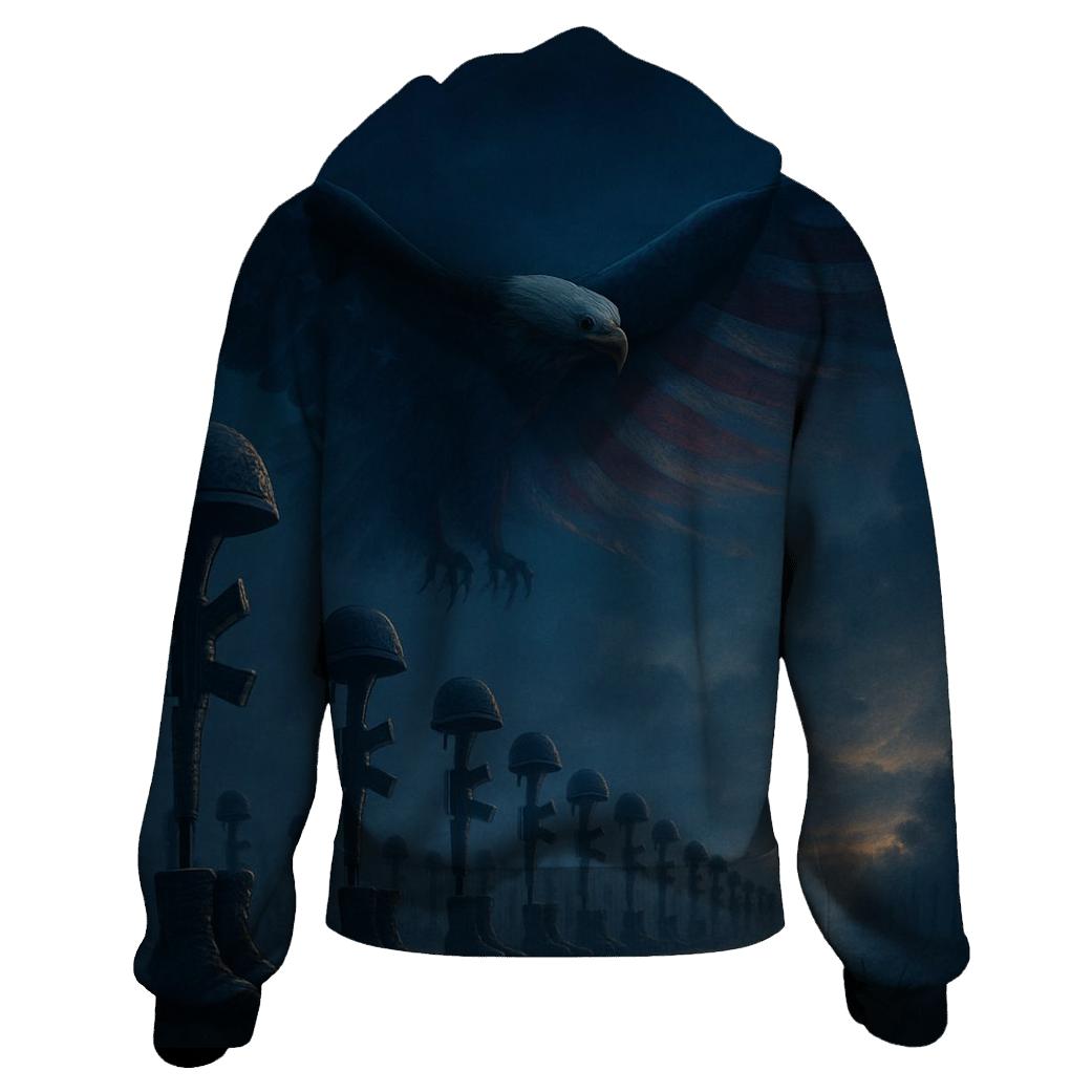 Eagle Watch Over Fallen Fields hoodies fashion