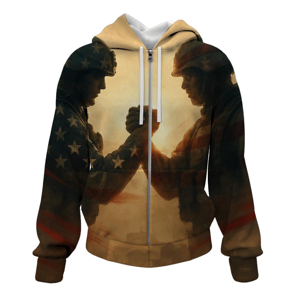 Brothers In The Red White And Dust heavyweight hoodies