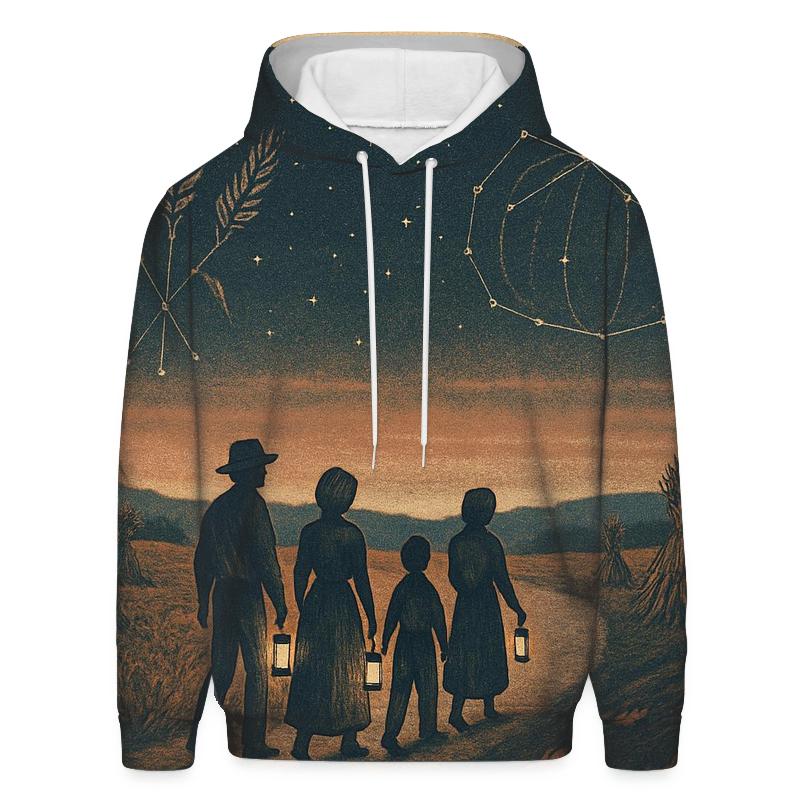Pilgrims Path Under Autumn Constellations premium hoodies