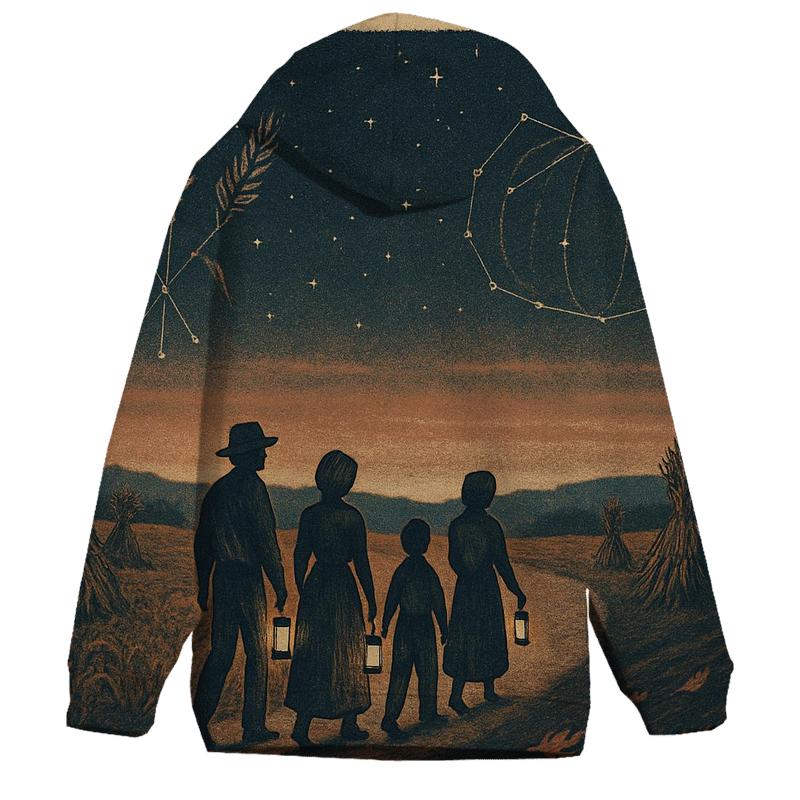 Pilgrims Path Under Autumn Constellations premium hoodies