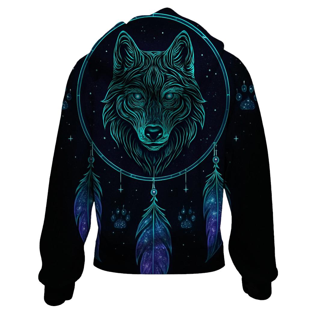 Celestial Dreamcatcher Wolf hoodie trends