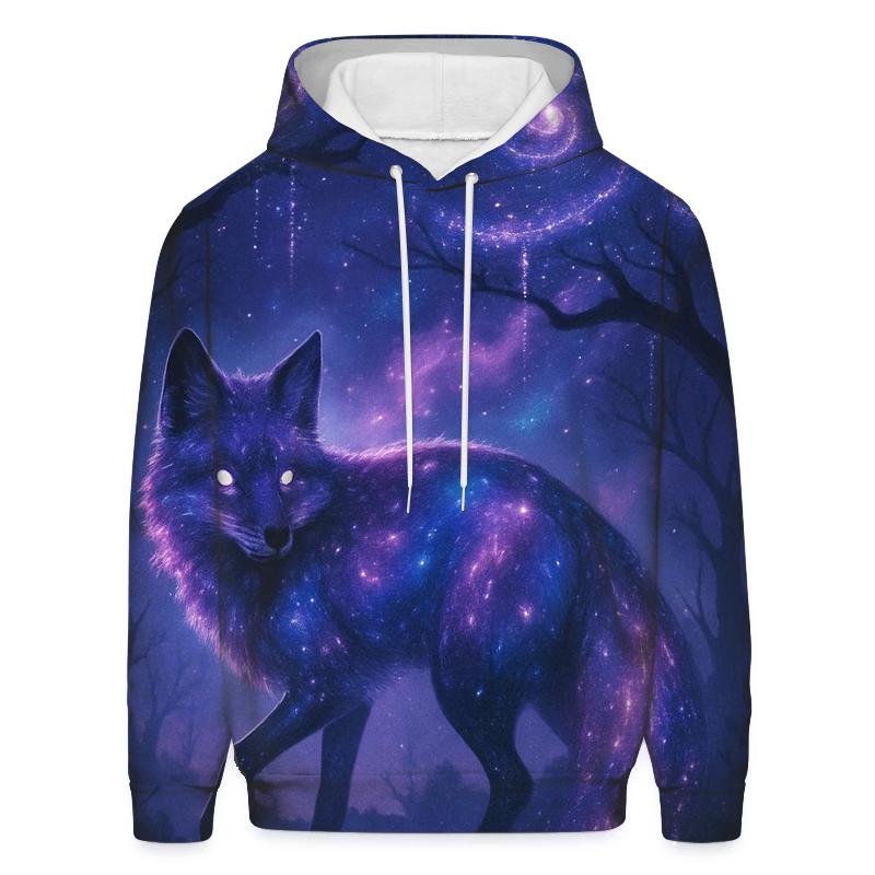 Cosmic Fox In Starlit Forest custom hoodies