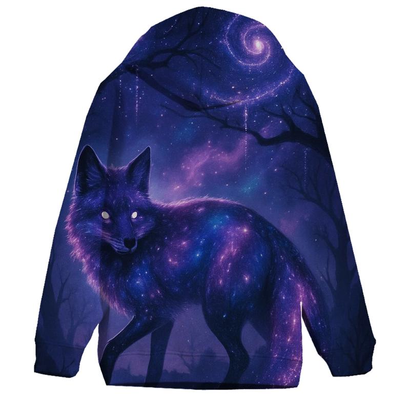 Cosmic Fox In Starlit Forest custom hoodies